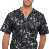 Cherokee Clearance Men's Its Tiki Time Print Scrub Top 2 Cherokee Clearance Men's Its Tiki Time Print Scrub Top -Silverts-shop 1 ck ck675 printclearanceiti 650
