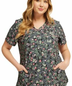 Cherokee Women's What The Speck? Print Scrub Top