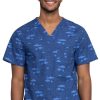 Cherokee Clearance Men's Stay In School Print Scrub Top -Silverts-shop 1 ck ck692 printclearancesti 650