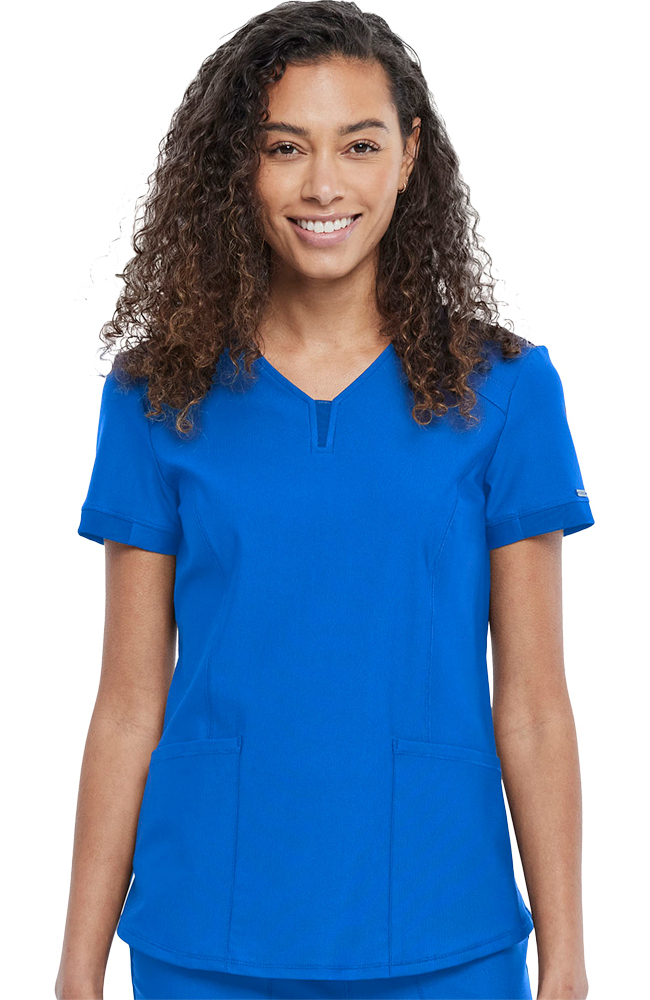 Women's V-Neck Solid Scrub Top Cherokee Women's V-Neck Solid Scrub Top -Silverts-shop 1 ck ck723 650