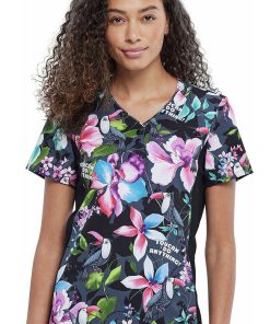 Cherokee Clearance Women's Toucan Do Anything Print Scrub Top