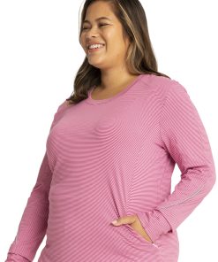 Cherokee Clearance Women's Long Sleeve Solid Knit Underscrub T-Shirt