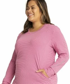 Cherokee Clearance Women's Long Sleeve Solid Knit Underscrub T-Shirt