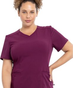 Cherokee Clearance Women's Solid Scrub Top