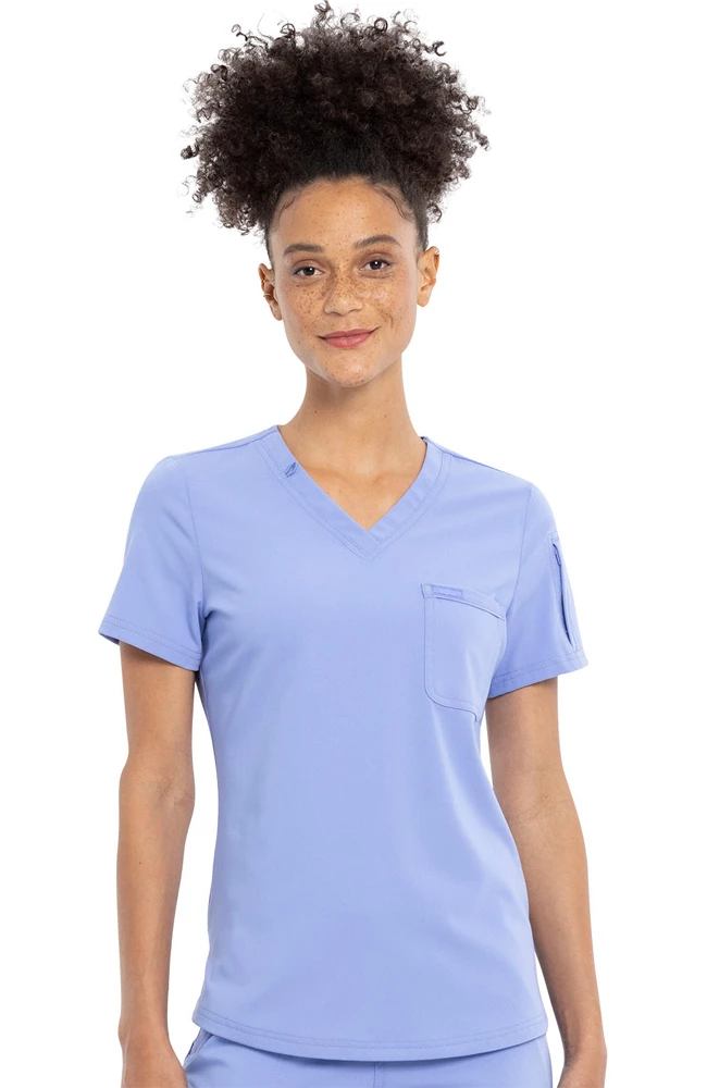 Cherokee Clearance Women's Tuckable Solid Scrub Top