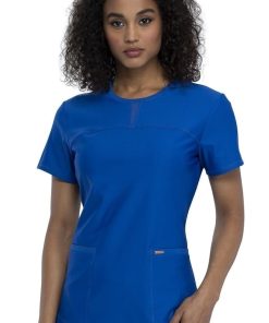 Cherokee Clearance Women's Crew Neck Solid Scrub Top