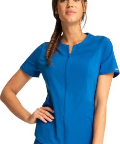Cherokee Clearance Women's Zip Front Scrub Top