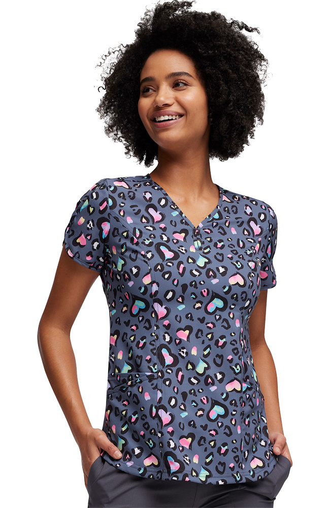 Women's Leopard Sweetheart Print Top Heartsoul Women's Leopard Sweetheart Print Top -Silverts-shop 1 ck hs643 printlps 650