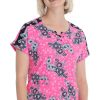 Heartsoul Clearance Women's Daisy Dreamer Print Scrub Top -Silverts-shop 1 ck hs686 printclearancedye 650