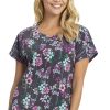 Heartsoul Clearance Women's Midnight Garden Party Print Scrub Top -Silverts-shop 1 ck hs686 printclearancemtg 650