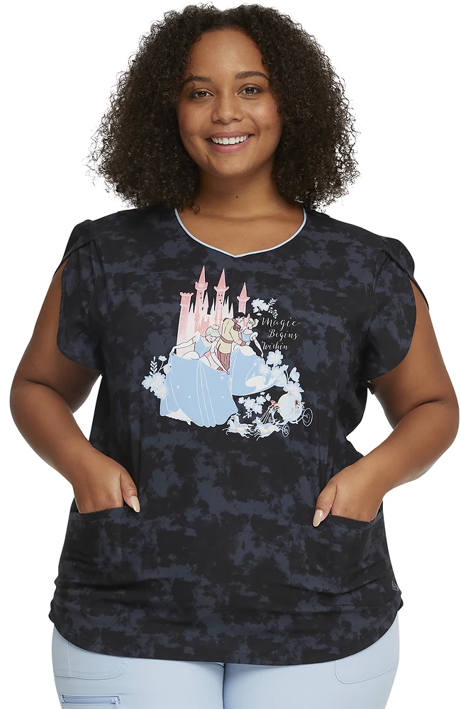 Heartsoul Clearance Women's Magic Begins Within Print Scrub Top