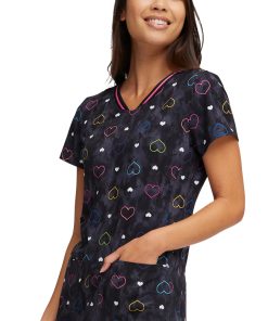 Heartsoul Women's Lovin Vibes Print Scrub Top