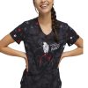 Heartsoul Women's Who Needs You Print Scrub Top -Silverts-shop 1 ck hs794 printviw 650
