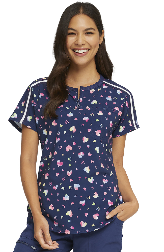 Clearance Women's Loving Art Print Scrub Top Heartsoul Clearance Women's Loving Art Print Scrub Top -Silverts-shop 1 ck hs831 printclearancelva 650