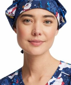Cherokee Women's Stay Frosty Print Bouffant Scrub Hat