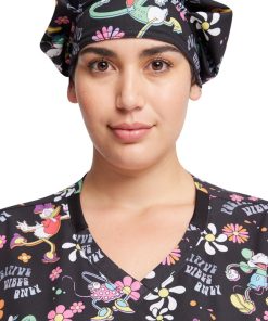 Cherokee Women's Positive Vibes Print Bouffant Scrub Hat