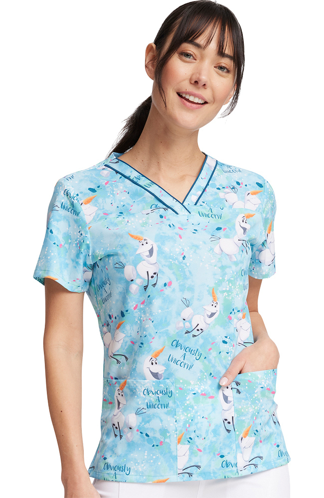 Women's Obviously A Unicorn Print Scrub Top Cherokee Women's Obviously A Unicorn Print Scrub Top -Silverts-shop 1 ck tf610 printfzo 650