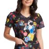 Cherokee Women's Just One Apple Print Scrub Top -Silverts-shop 1 ck tf614 printsna 650