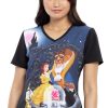 Cherokee Women's The Last Petal Print Scrub Top -Silverts-shop 1 ck tf627 printbep 650