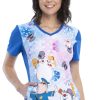 Cherokee Clearance Women's Snowland Print Scrub Top 1 Cherokee Clearance Women's Snowland Print Scrub Top -Silverts-shop 1 ck tf627 printclearancefrl 650