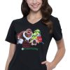 Cherokee Clearance Women's V-Neck Holly Jolly Pets Print Scrub Top 1 Cherokee Clearance Women's V-Neck Holly Jolly Pets Print Scrub Top -Silverts-shop 1 ck tf627 printclearancepto 650