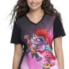 Cherokee Clearance Women's Battle Of The Bands Print Scrub Top -Silverts-shop 1 ck tf627 printclearancetob 650