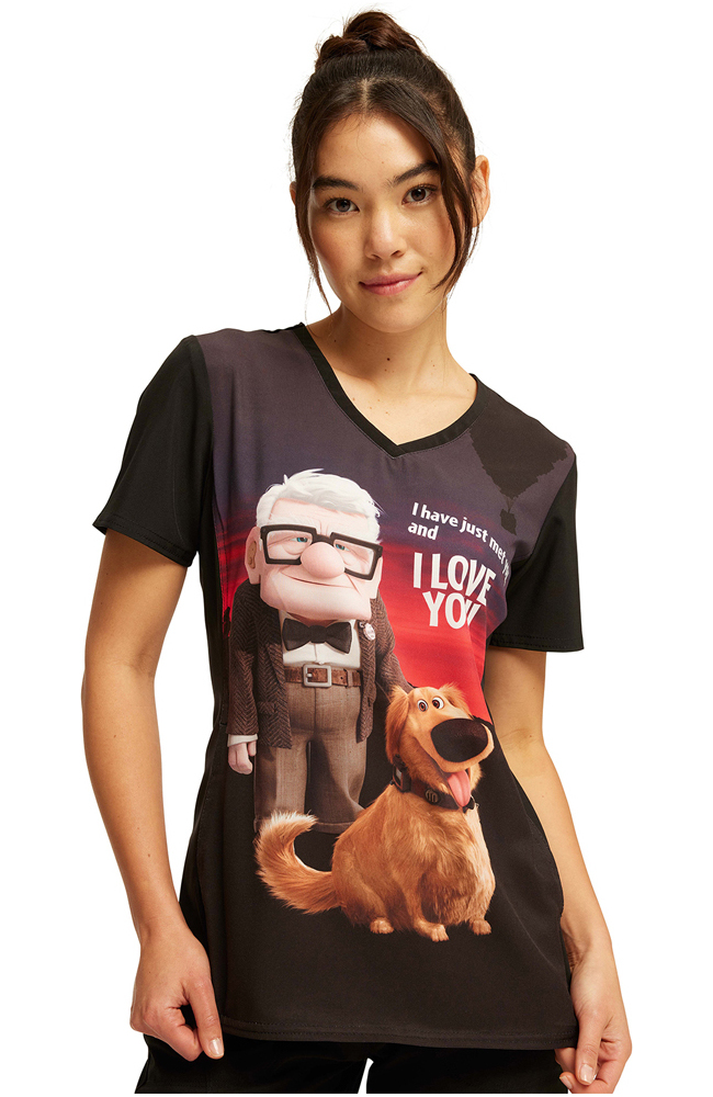 Women's Dug The Dog Print Scrub Top Cherokee Women's Dug The Dog Print Scrub Top -Silverts-shop 1 ck tf627 printupd 650