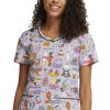 Cherokee Women's Yum Yum Yummy Print Scrub Top 1 Cherokee Women's Yum Yum Yummy Print Scrub Top -Silverts-shop 1 ck tf633 printtju 650