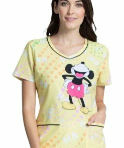 Cherokee Clearance Women's Ha Ha Print Scrub Top