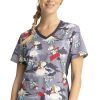 Cherokee Clearance Women's Beagle Patrol Print Scrub Top 2 Cherokee Clearance Women's Beagle Patrol Print Scrub Top -Silverts-shop 1 ck tf636 printclearancepnb 650