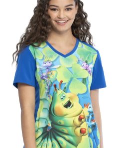 Cherokee Clearance Women's Heimlich Maneuver Print Scrub Top