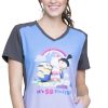 Cherokee Clearance Women's V-Neck Contrast Back Minions Print Scrub Top 2 Cherokee Clearance Women's V-Neck Contrast Back Minions Print Scrub Top -Silverts-shop 1 ck tf637 printclearancedmr 650