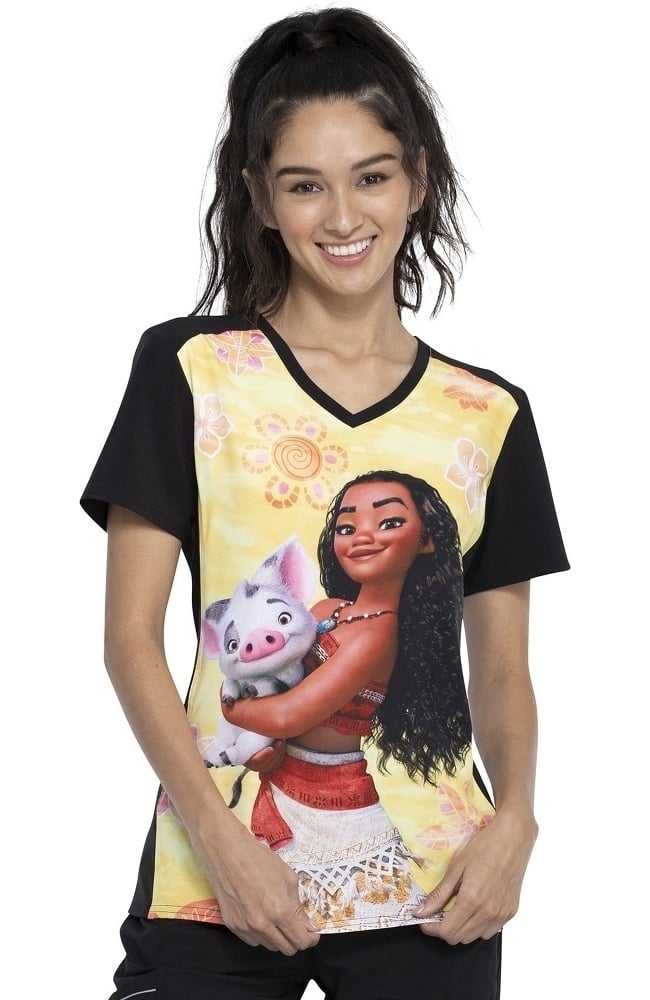 Cherokee Clearance Women's My Pua Print Scrub Top 3 Cherokee Clearance Women's My Pua Print Scrub Top