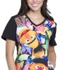 Cherokee Clearance Women's V-Neck Contrast Back Sesame Street Print Scrub Top 1 Cherokee Clearance Women's V-Neck Contrast Back Sesame Street Print Scrub Top -Silverts-shop 1 ck tf637 printclearanceswb 650