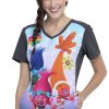Cherokee Clearance Women's Musical Genius Print Scrub Top -Silverts-shop 1 ck tf637 printclearancetom 650