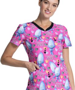Cherokee Clearance Women's Diamond Dance Print Scrub Top