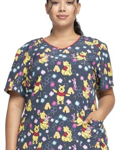 Cherokee Clearance Women's Bee's Knees Print Scrub Top