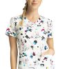 Cherokee Clearance Women's Spots Print Scrub Top -Silverts-shop 1 ck tf666 printclearancedap 650