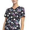 Cherokee Clearance Women's Hello Sunshine Print Scrub Top -Silverts-shop 1 ck tf671 printclearancekue 650