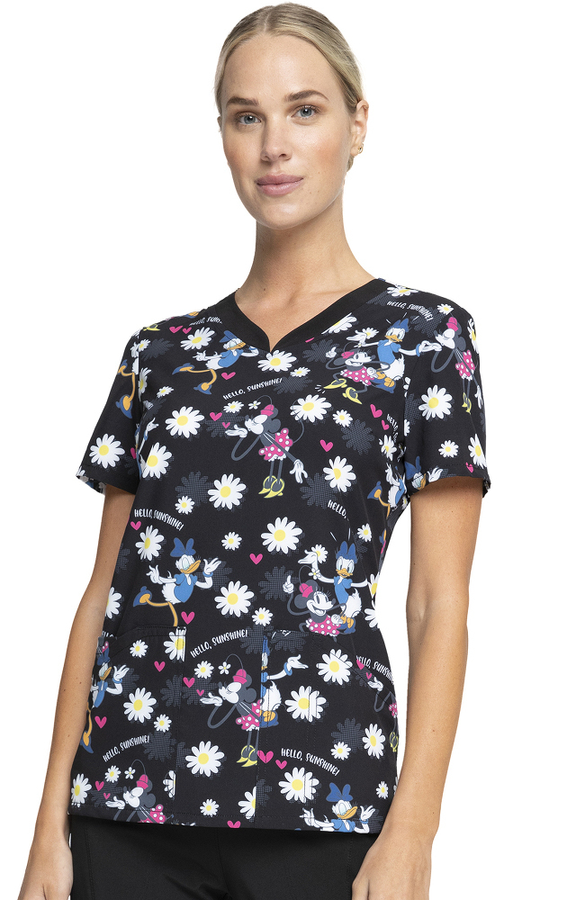 Clearance Women's Hello Sunshine Print Scrub Top Cherokee Clearance Women's Hello Sunshine Print Scrub Top -Silverts-shop 1 ck tf671 printclearancekue 650