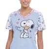Cherokee Clearance Women's Free Hugs Print Scrub Top