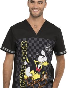 Cherokee Clearance Men's Built For Speed Print Scrub Top