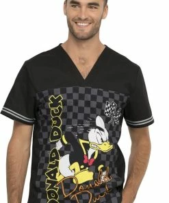 Cherokee Clearance Men's Built For Speed Print Scrub Top