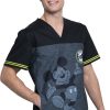 Cherokee Clearance Men's V-Neck Be Yourself Print Scrub Top 2 Cherokee Clearance Men's V-Neck Be Yourself Print Scrub Top -Silverts-shop 1 ck tf707 printclearancemby 650