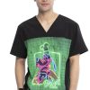 Cherokee Clearance Men's Goofy Neon Print Scrub Top -Silverts-shop 1 ck tf712 printclearancemfy 650
