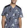 Cherokee Clearance Men's Chibi Empire Print Scrub Top