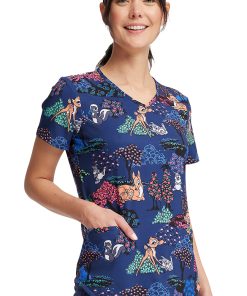Cherokee Women's Meadow Frolic Print Scrub Top