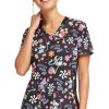 Cherokee Women's Positive Vibes Print Scrub Top 2 Cherokee Women's Positive Vibes Print Scrub Top -Silverts-shop 1 ck tf764 printmkp 650