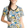 Cherokee Clearance Women's Love Makes Me Happy Print Scrub Top 2 Cherokee Clearance Women's Love Makes Me Happy Print Scrub Top -Silverts-shop 1 ck tf769 printclearancedpl 650