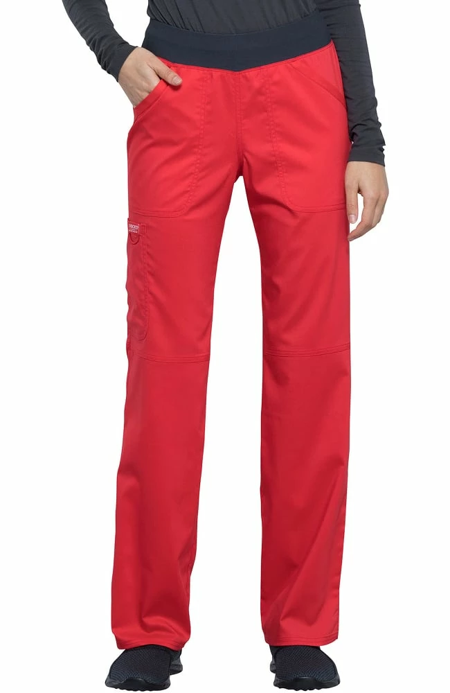 Cherokee Workwear Clearance Women's Elastic Waistband Cargo Pull-On Scrub Pant